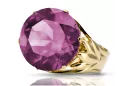 8K žlté zlato Amethyst Ring Vintage Jewlery vrc029x-am Art Deco